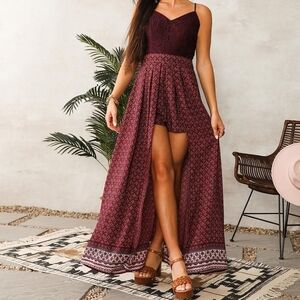 Daytrip Pieced Maxi Romper
